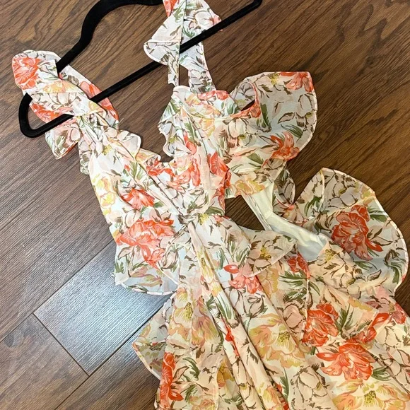 Floral Ruffle Maxi Dress - Picture 2 of 3